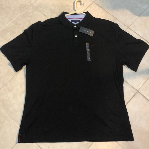 Tommy Hilfiger Other - 3/$25 Tommy Hilfiger Black Polo, XXL (NWT)